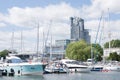 Yacht port and Sea Towers in Gdynia.